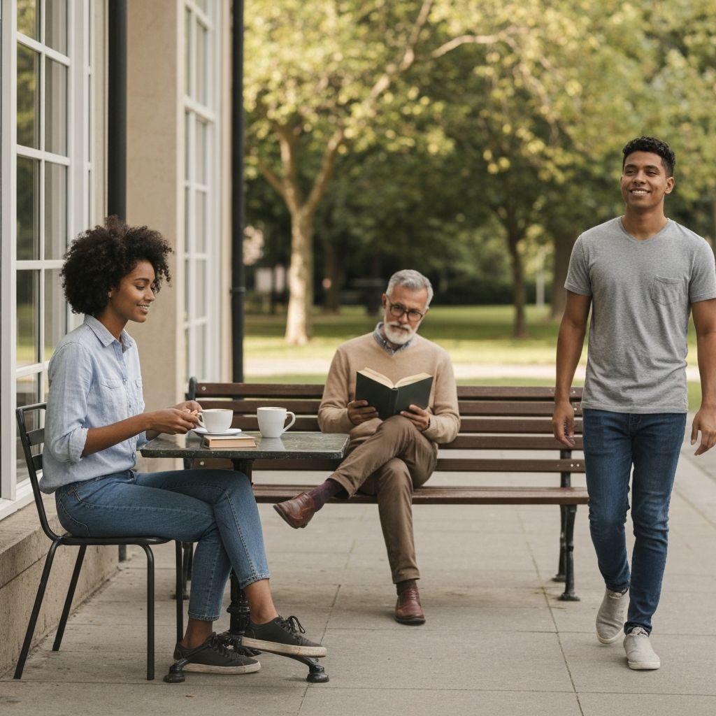 Diverse people in everyday activities representing different lifestyles