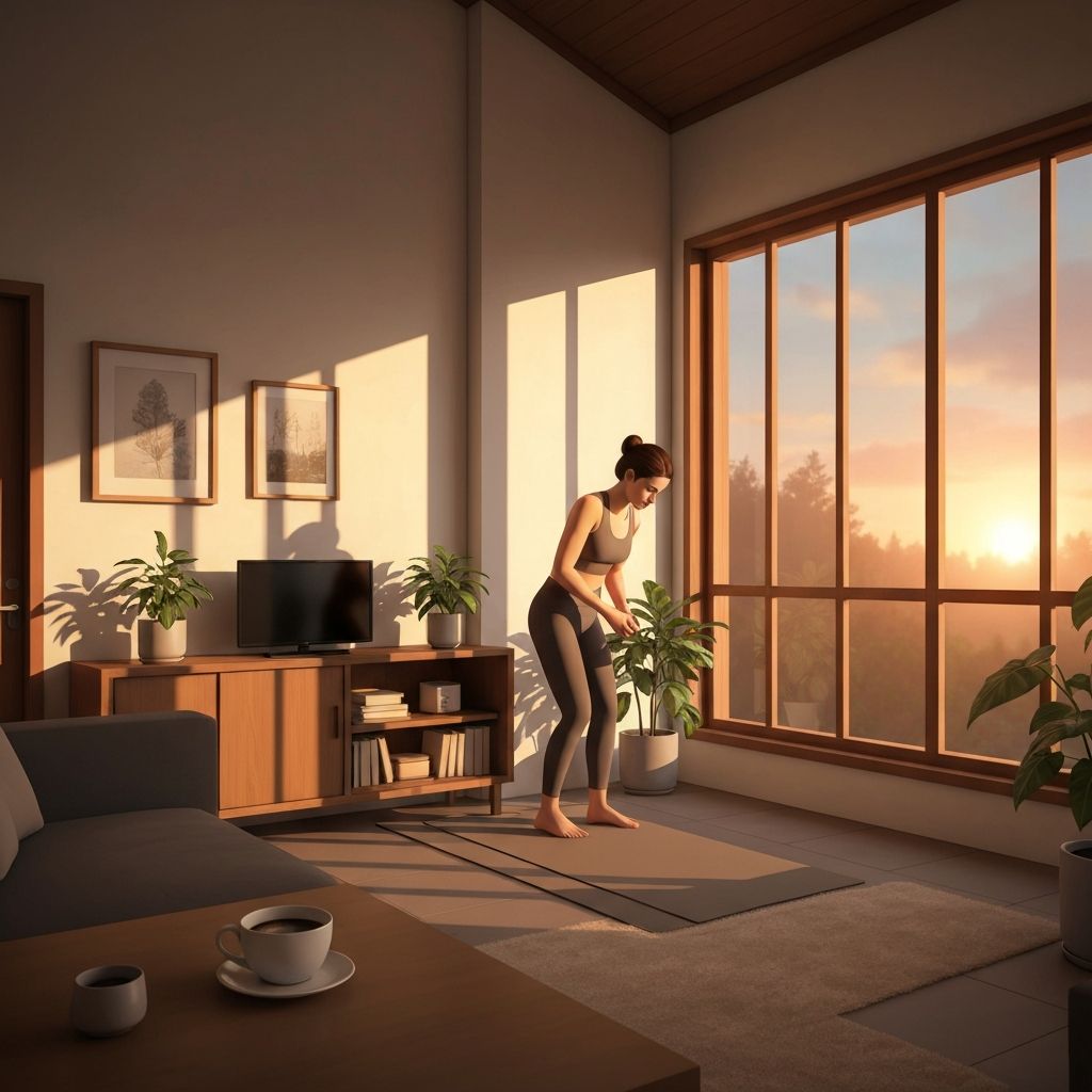 Peaceful morning routine representing everyday living